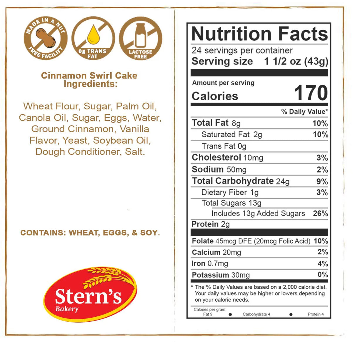 Cinnamon Buns Breakfast Pastry 18 Cookies Individually Wrapped 36 oz I338