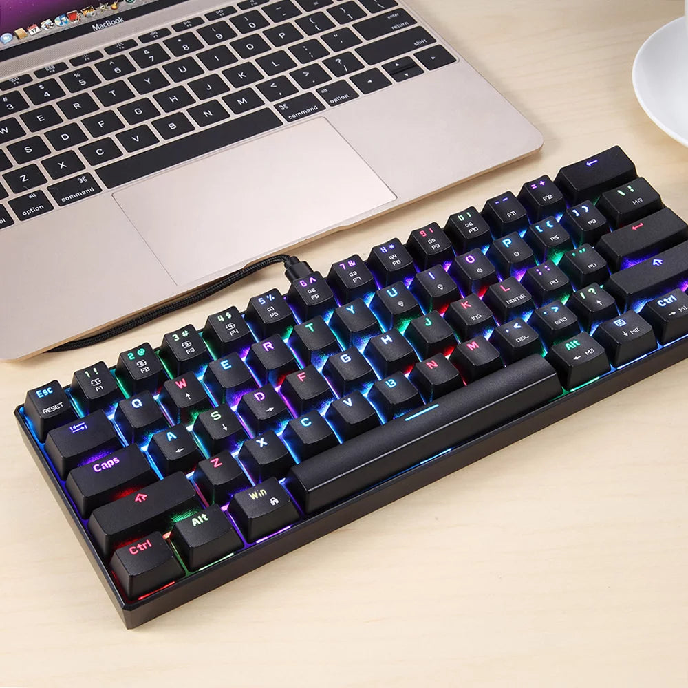 Black 61 Keys RGB Mechanical Gaming Keyboard Q17230