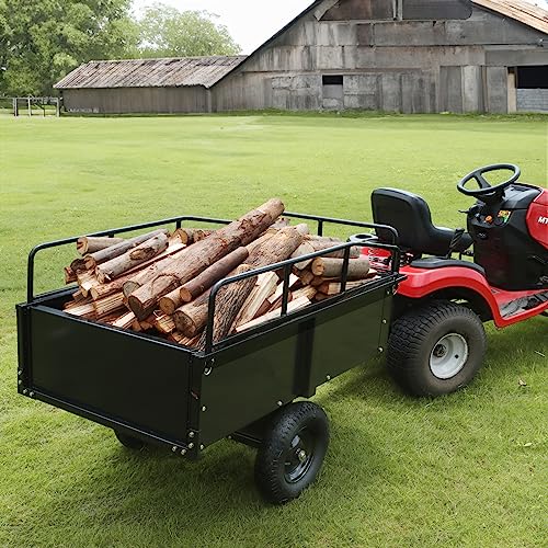 750-Pound 15 Cubic Feet Steel Dump Cart with Removable Sides C702