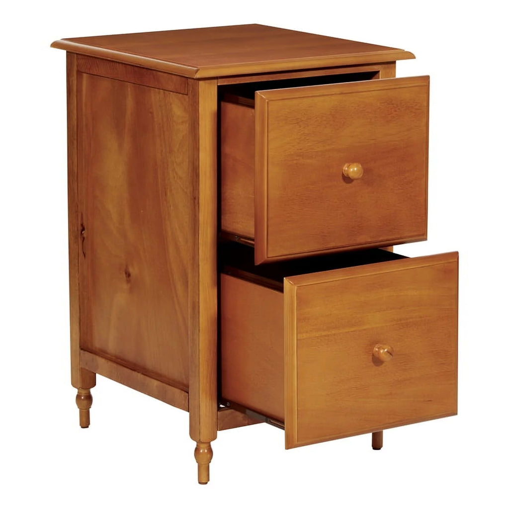 2 Drawer Wood File Cabinet in Antique Cherry B228263