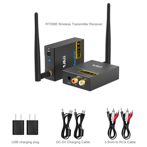 2.4Ghz Wireless Audio Transmitter Receiver with RCA Out/Input D784432