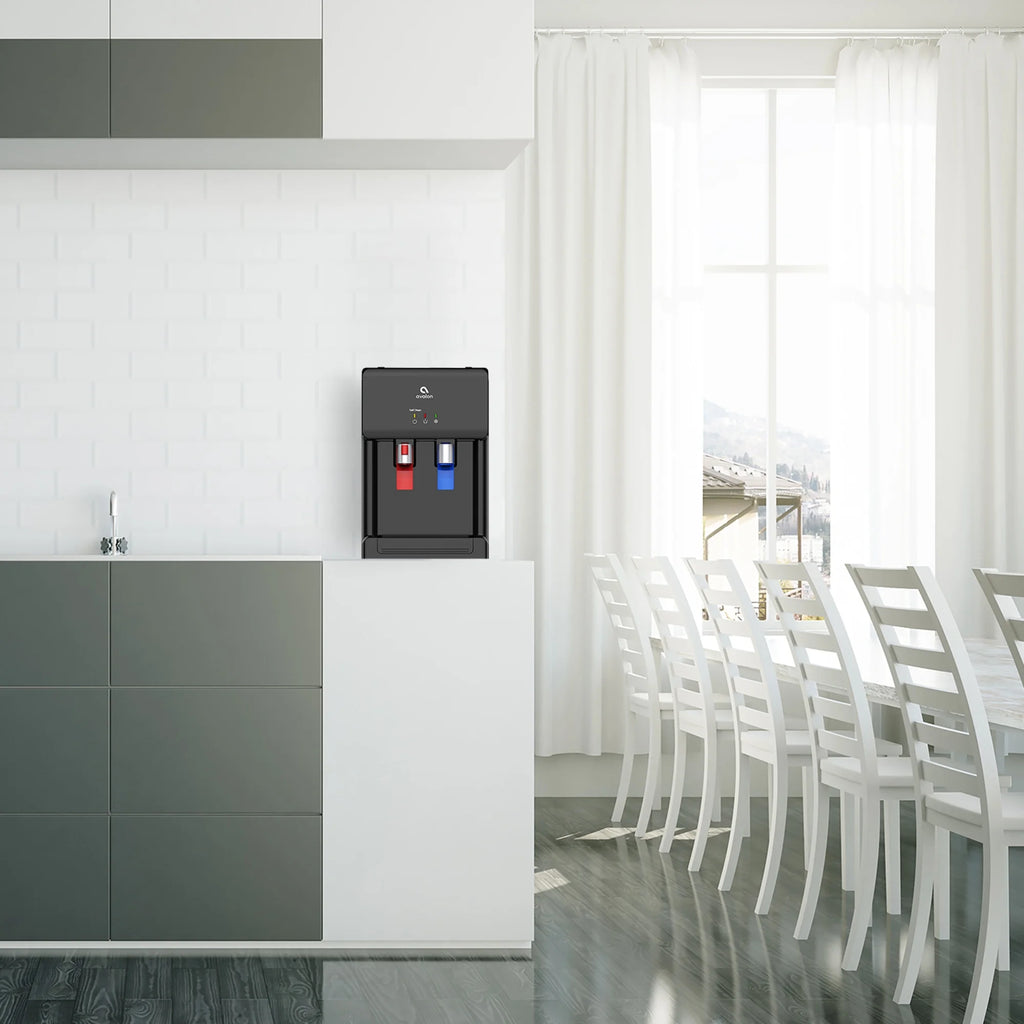 Black Countertop Bottleless Water Dispenser Hot Cold I4298