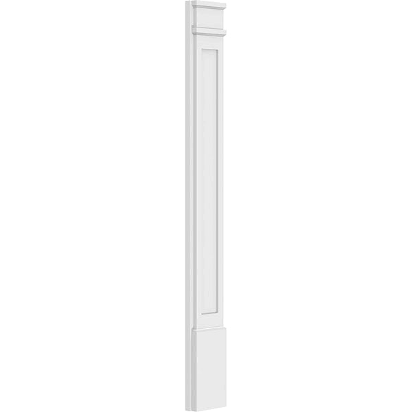 Flat Panel PVC Pilaster with Decorative Capital & Base (Pair) S376058