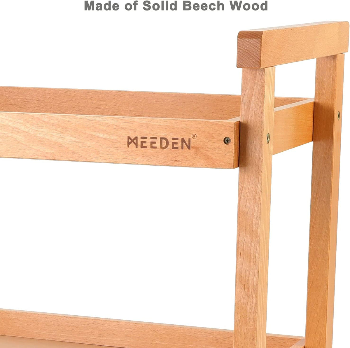 3-Tier Rolling Beechwood Art Cart Storage Organizer G67018