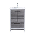 24 in. Ash Gray Bathroom Vanity with Quartz Counter Top A29487