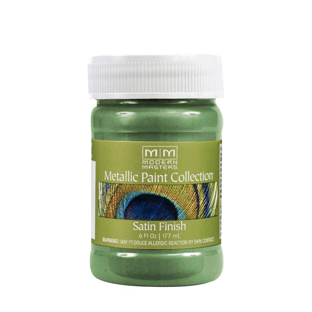 Satin Mystical Green Metallic Paint, 6 oz. (6 Pack) Z7012