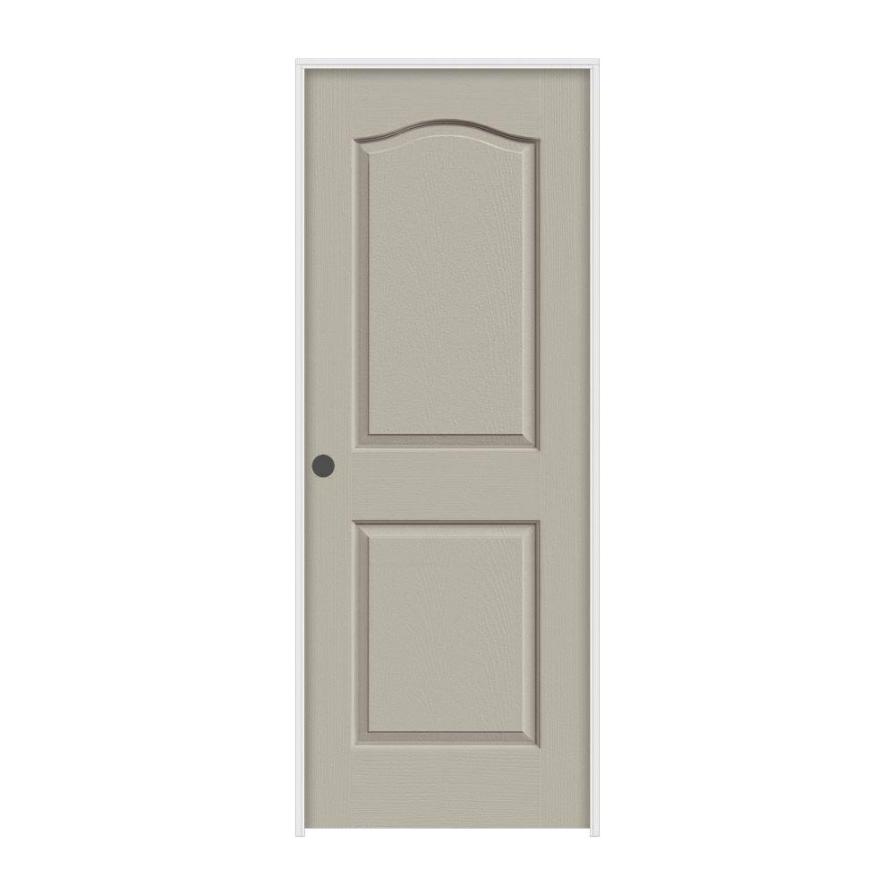 28 in. x 80 in. Desert Sand Right-Hand Solid Core Molded Composite MDF Single Prehung Interior Door Z861