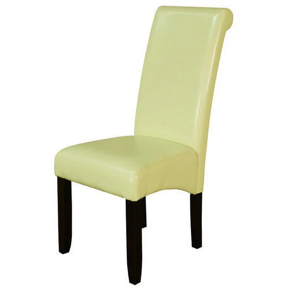 Brown Faux Leather Dining Chairs Set of 2 L322