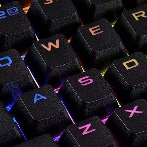 Pbt Double-Shot Keycaps Full 104 -Keyset for Mechanical Keyboards - Black L887123