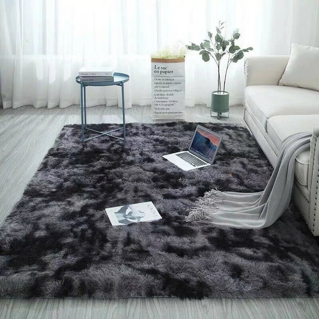 Super Soft Indoor Modern Rugs, Anti-Skid Washable, Dark Grey T65768