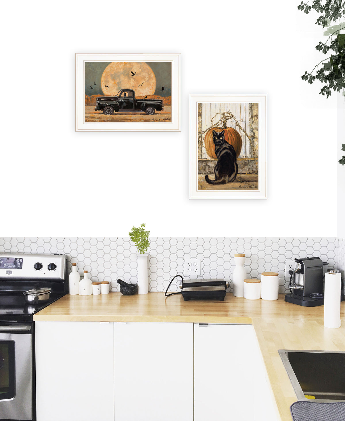 2-Piece Framed Print with White Frame H4801