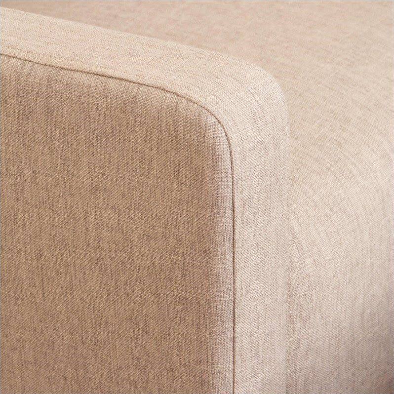 Beige Arm Chair and Ottoman M1353