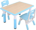 Kids Height Adjustable Plastic Study Table and Chairs Set I821
