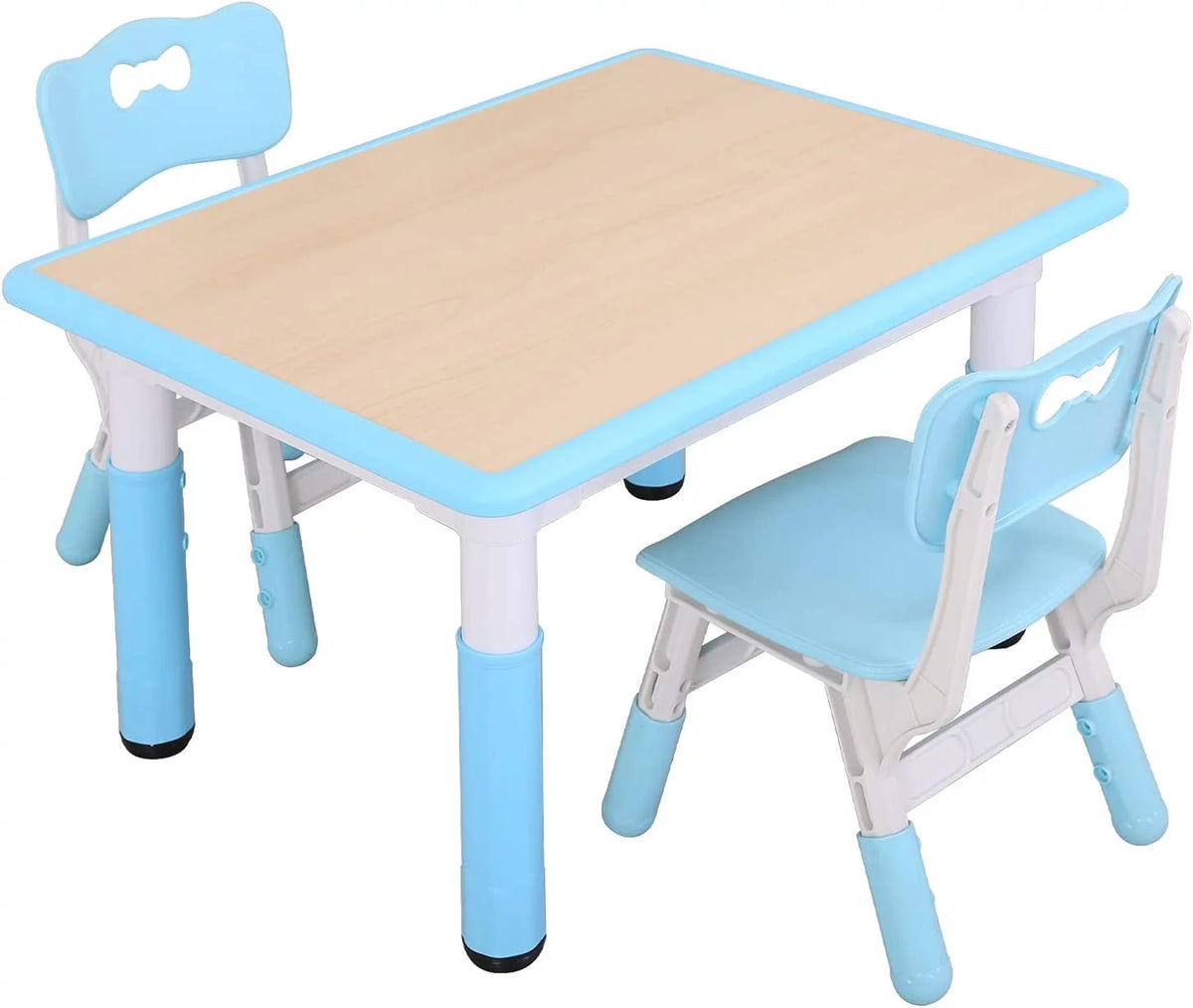 Kids Height Adjustable Plastic Study Table and Chairs Set I821