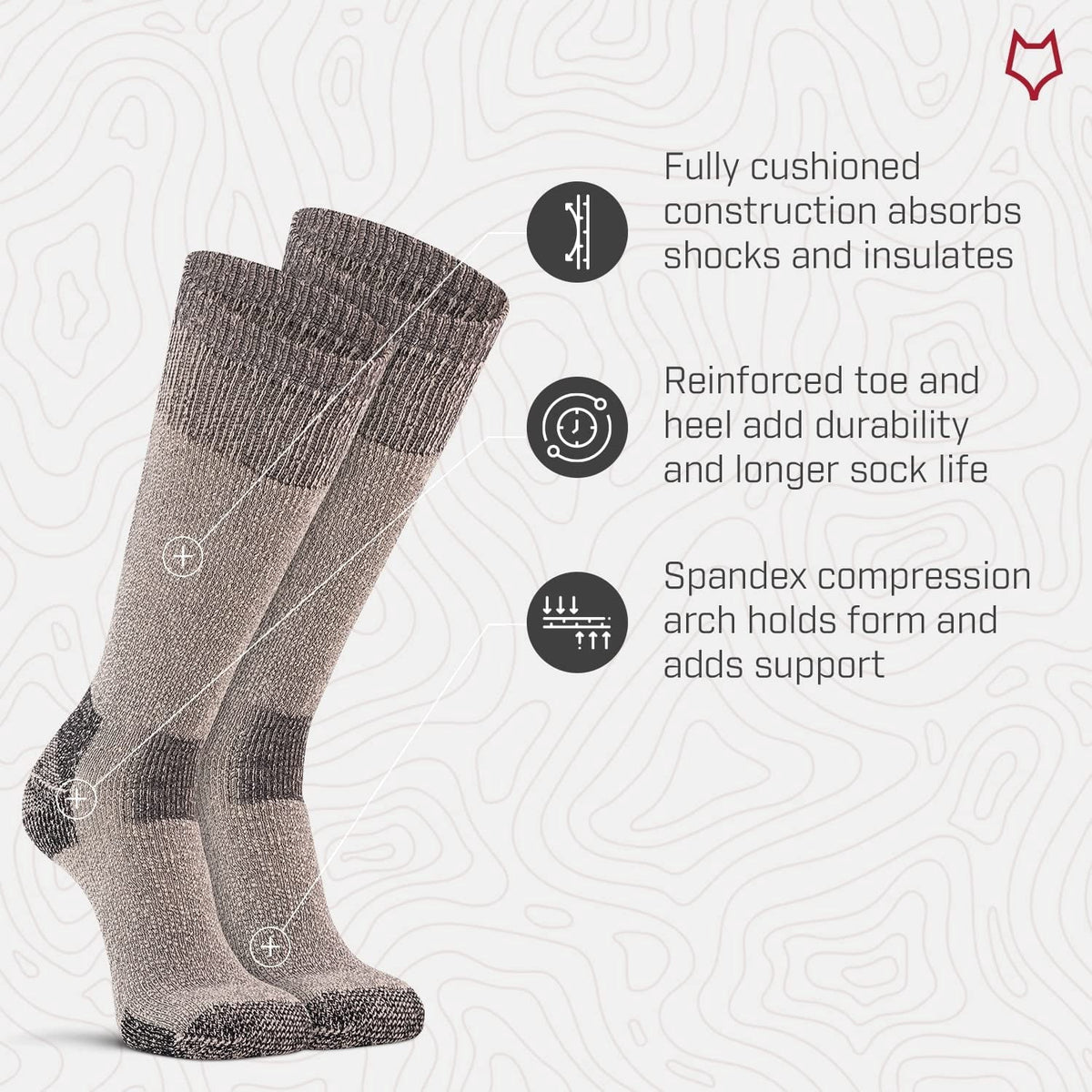 Charcoal Frontier Otc Socks Y8816