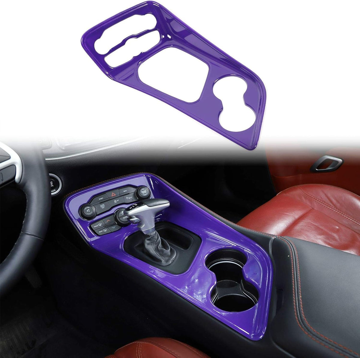 ABS Red Gear Shift Panel Trim Pack of 2 Y3500