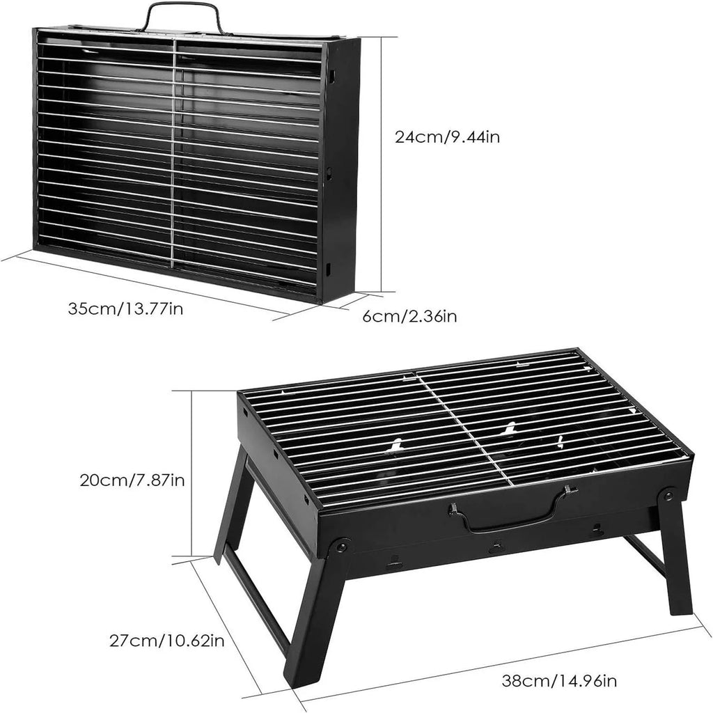 Charcoal Folding Portable Smoker Grill D599