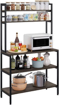 5 Tier Kitchen Microwave Oven Stand with Hutch T66981