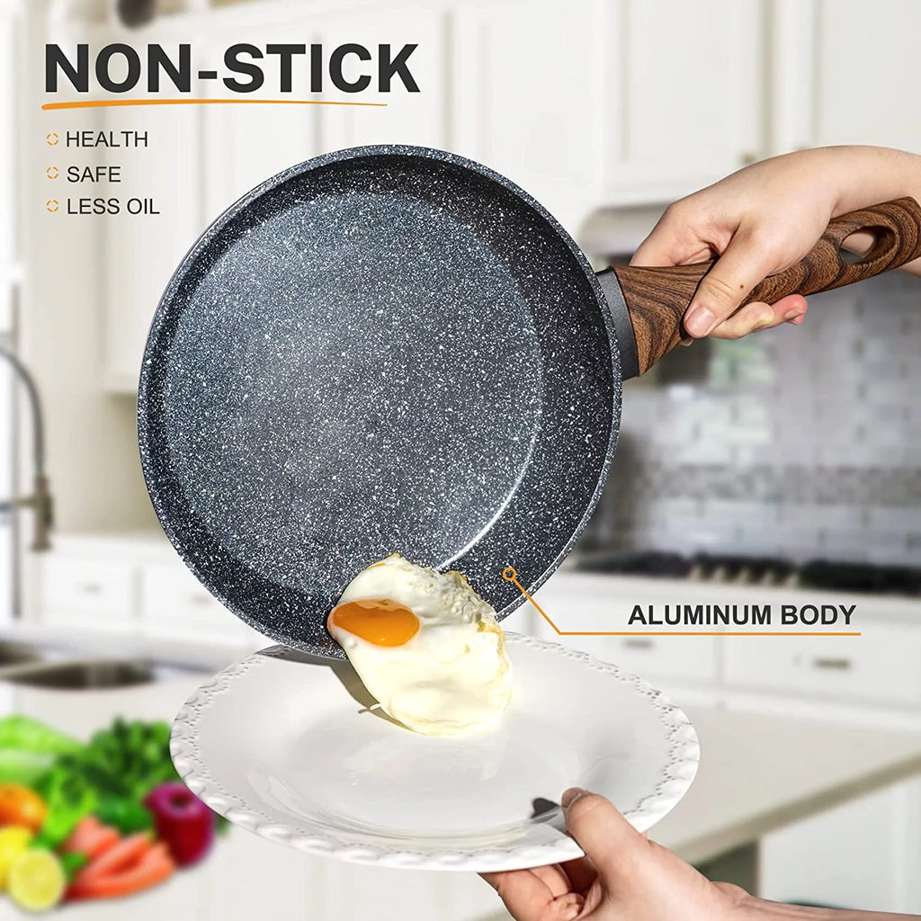 Non Stick Granite 8 Pieces Induction Cookware Set V1258