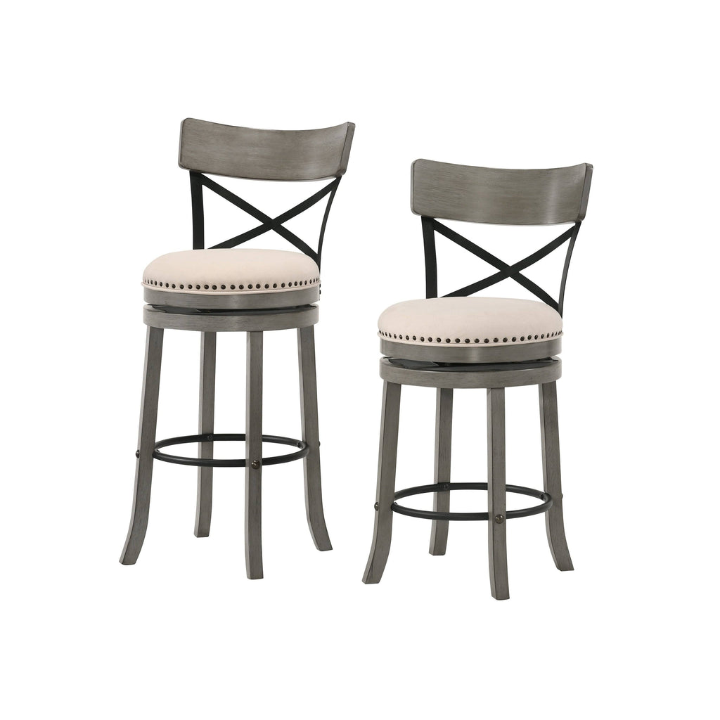 Set of 2 Swivel Barstools Q137331
