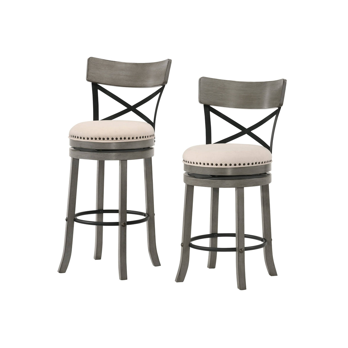 Set of 2 Swivel Barstools Q137331