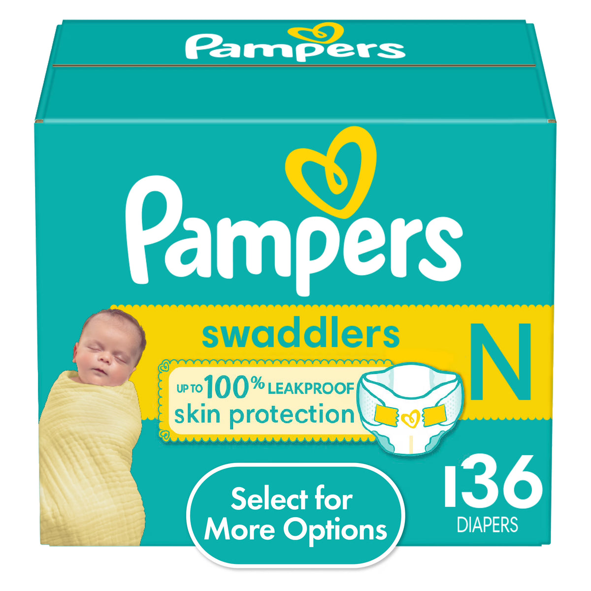 Newborn Diapers, 136 Count N72488