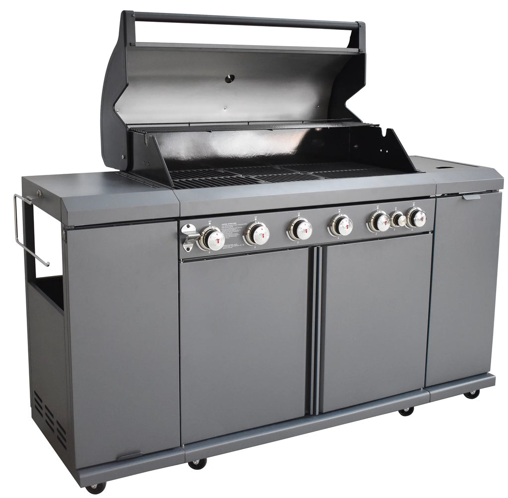 6 Burner Propane Gas Grill and Kitchen Island Z813133