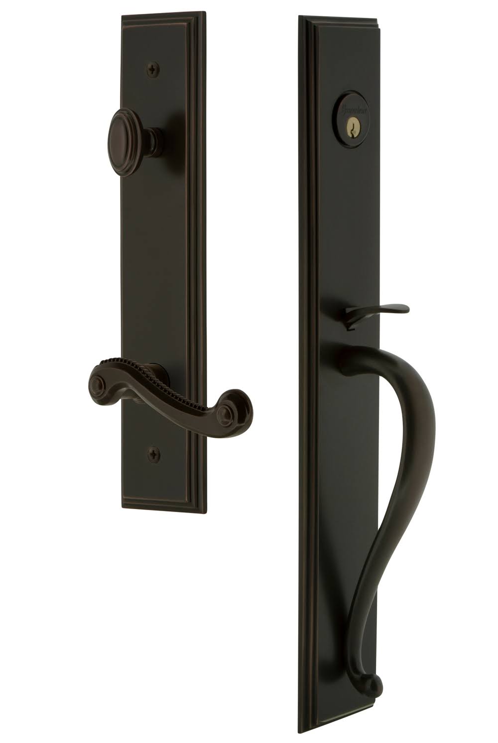 One-Piece S Grip and Newport Lever-Timeless Bronze H115