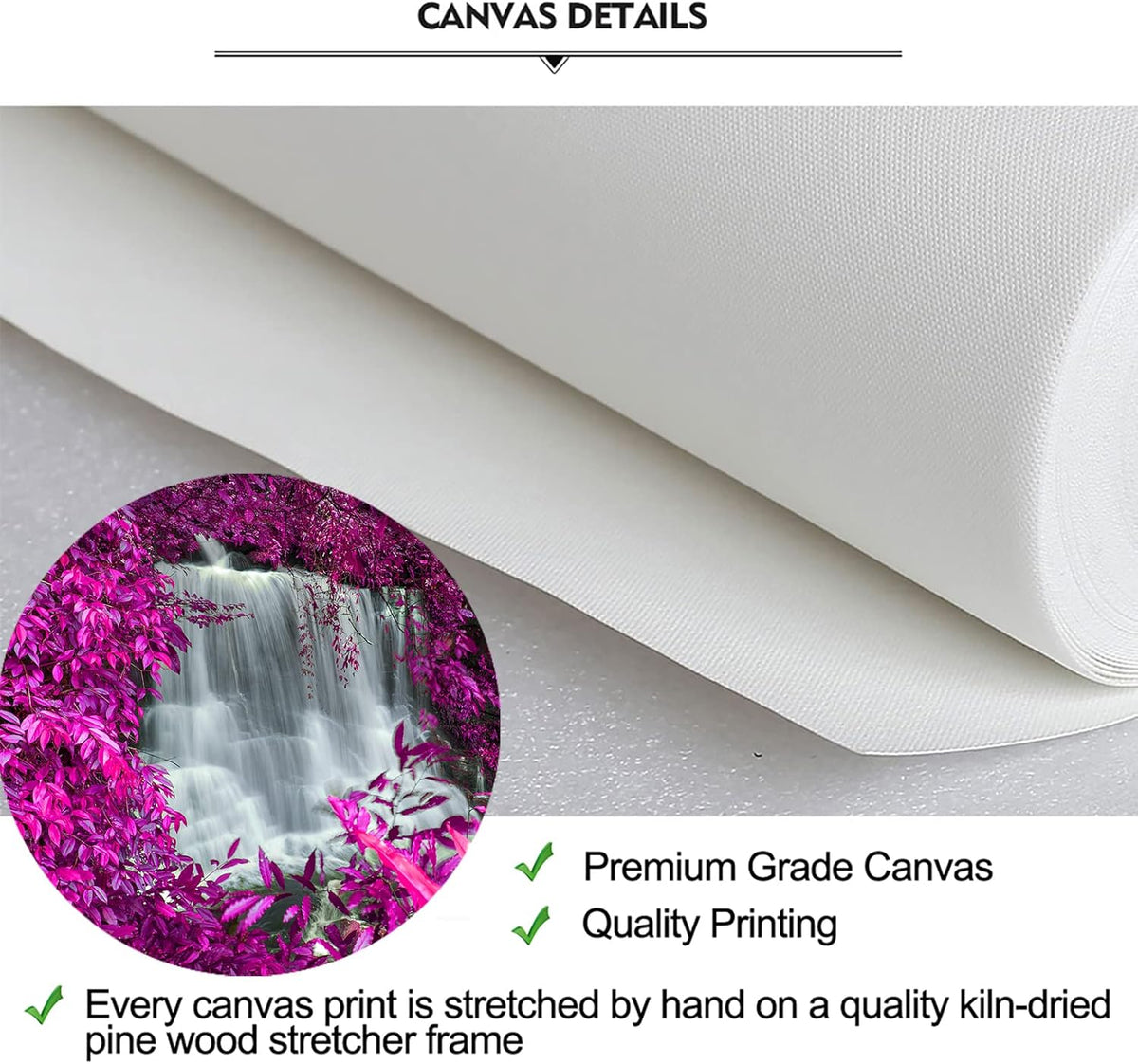 Black White and Purple Canvas Wall Art 16x32inchx3pcs A9042