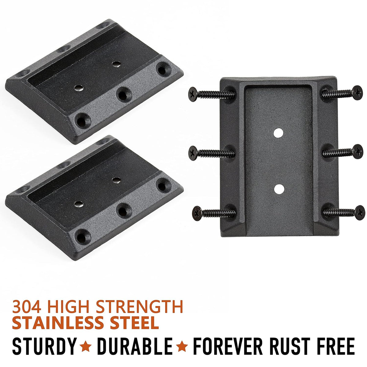 304 Stainless Steel Deck Railing Brackets for 2'' x4'' Wood Post (8pcs) R254412