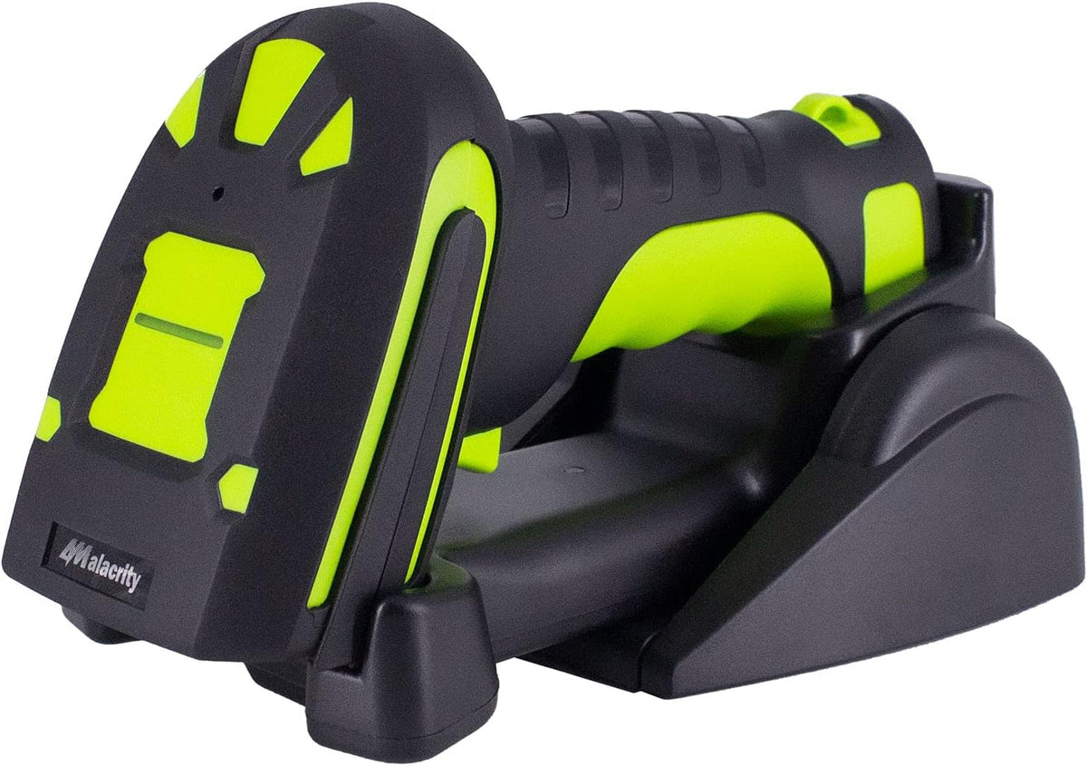 2D Industrial Barcode Scanner with Wireless Charging Stand, 433Mhz Wireless & Bluetooth 2in1 Barcode Reader, Pack of 2 P6487