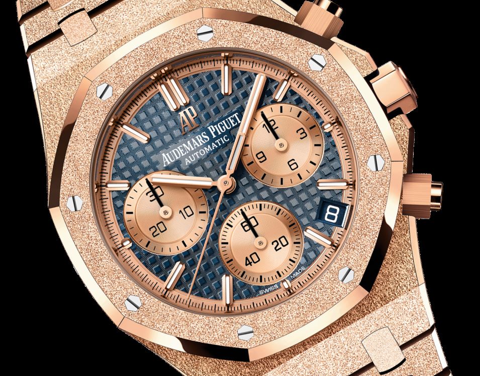 Frosted Gold Chronograph Blue Dial 41mm C742561