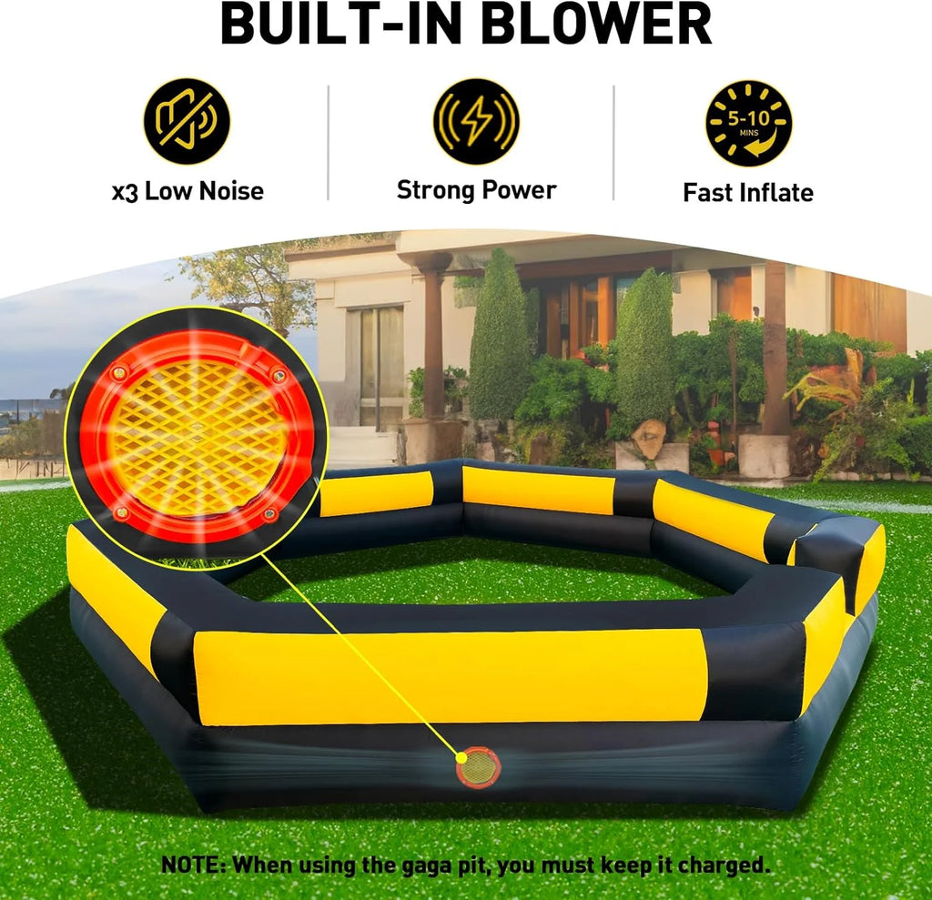 15FT Inflatable Gaga Ball Pit with Blower N546532