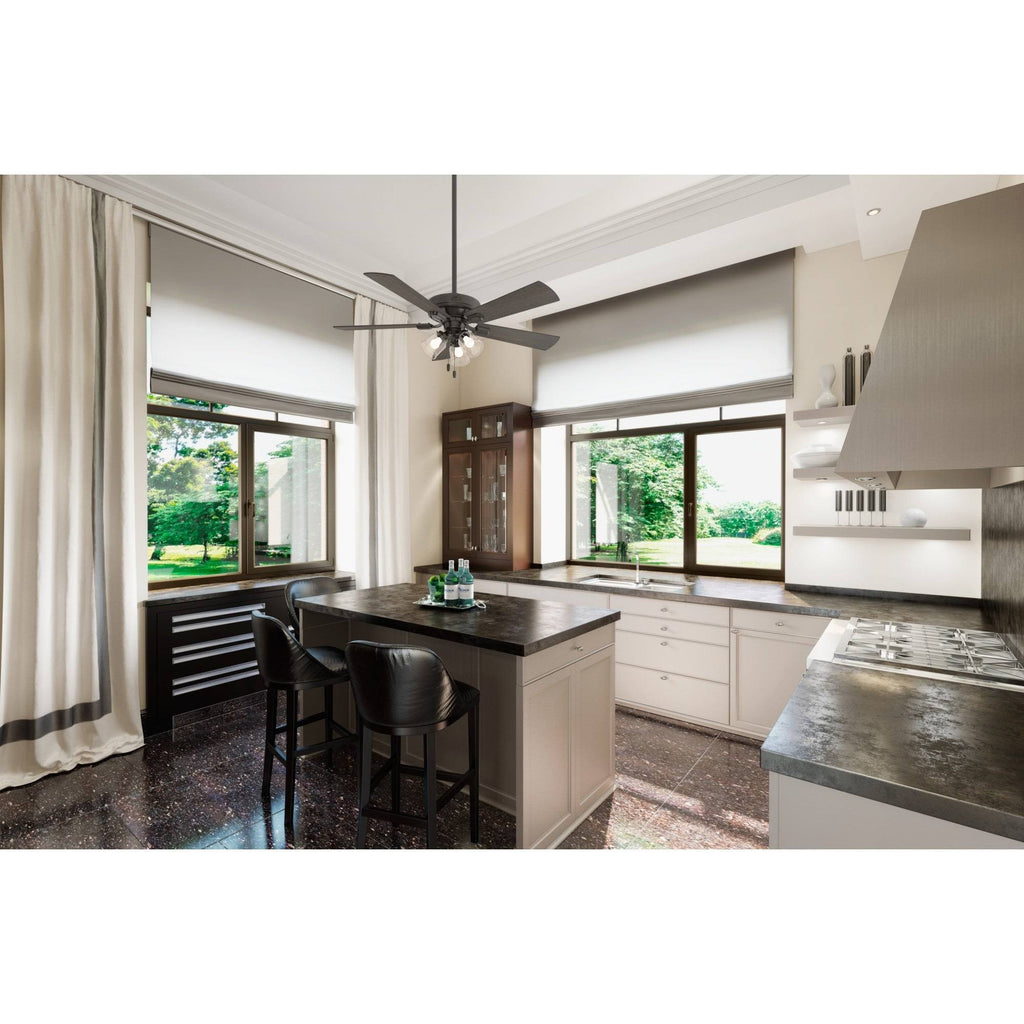 Fresh White Ceiling Fan with Light N55375