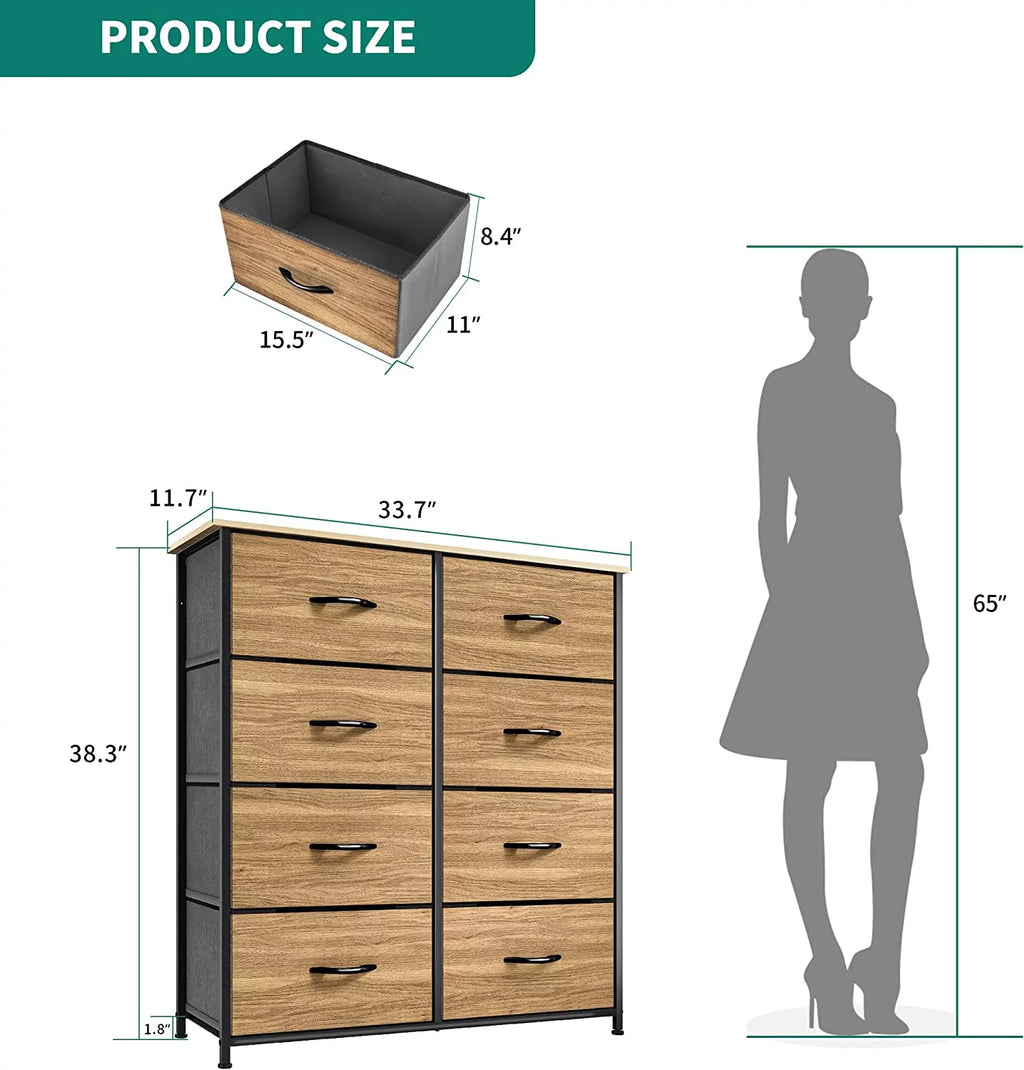 8 Drawer Fabric Dresser N59216