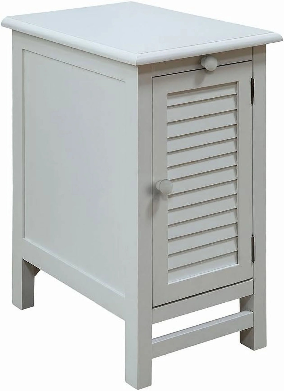 White Shutter Door Chairside Table H24478