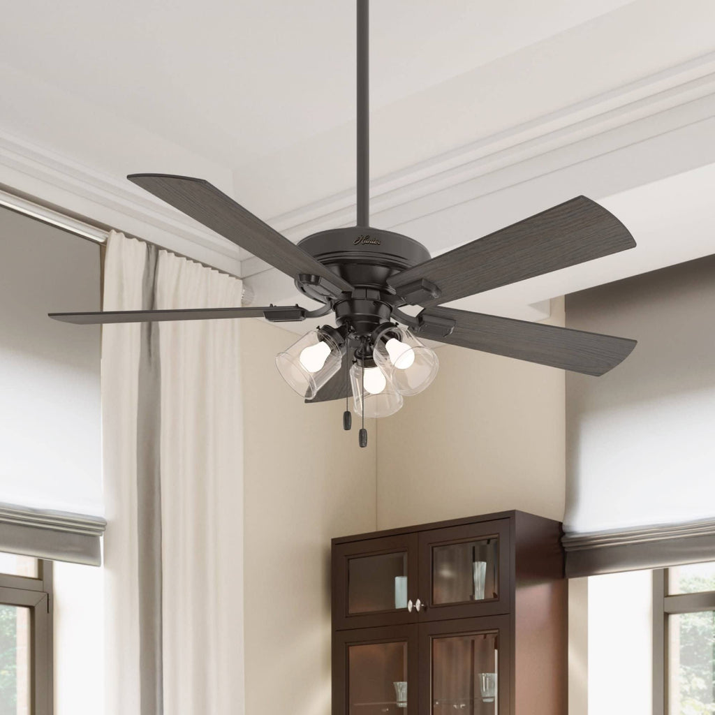 Fresh White Ceiling Fan with Light N55375