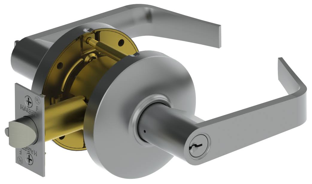 Polished Chrome Lever Round Rose Corridor/Dormitory Q392334