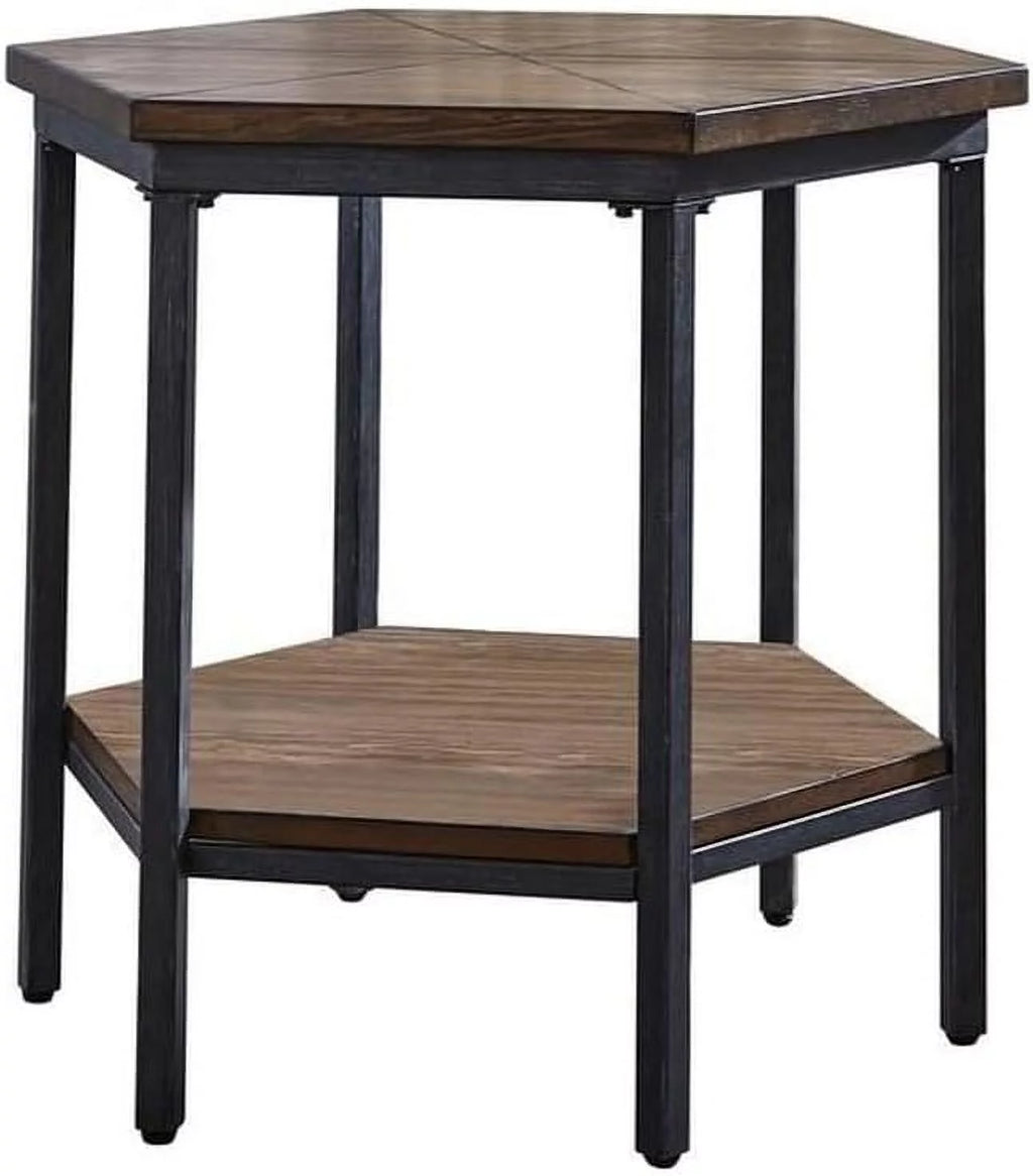 Metal Hexagon End Table G23162