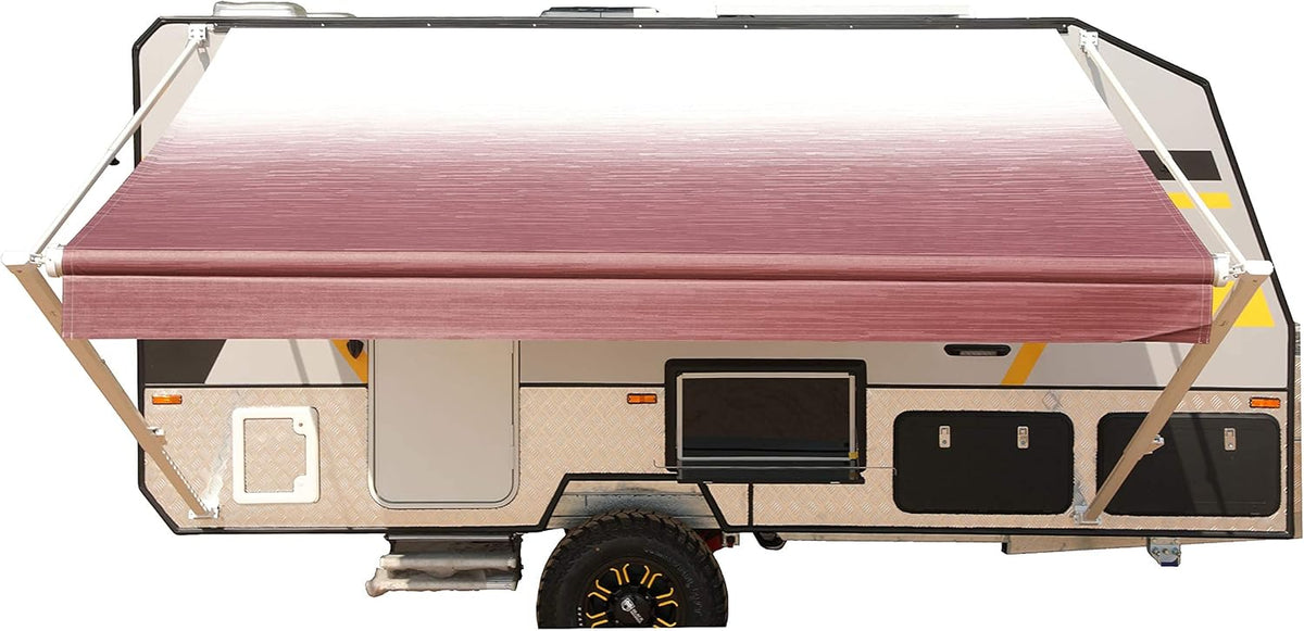 Blue Fade 13 x 8 Ft Retractable RV Trailer Awning C901389