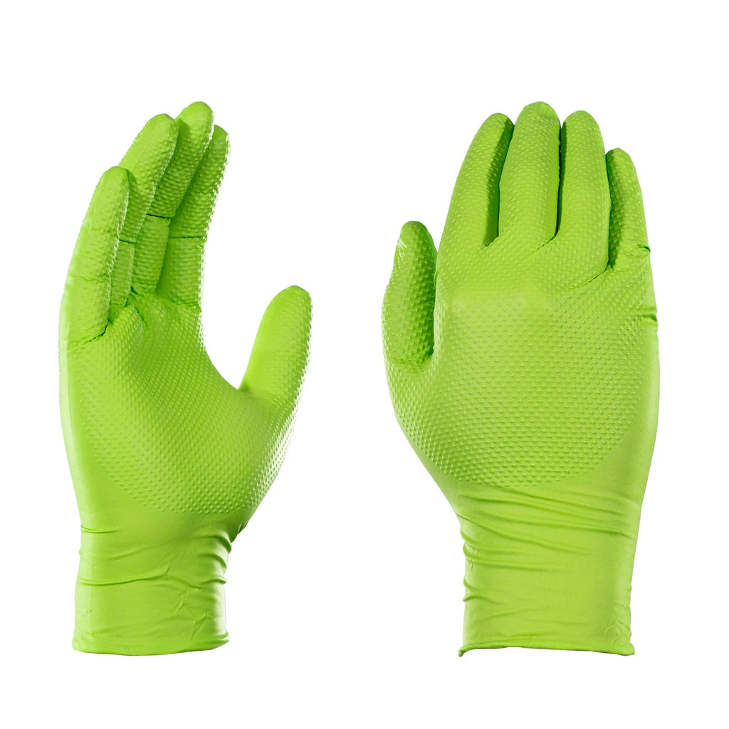 Green Nitrile Disposable Gloves 8 Mil, XX-Large 100/Box W989