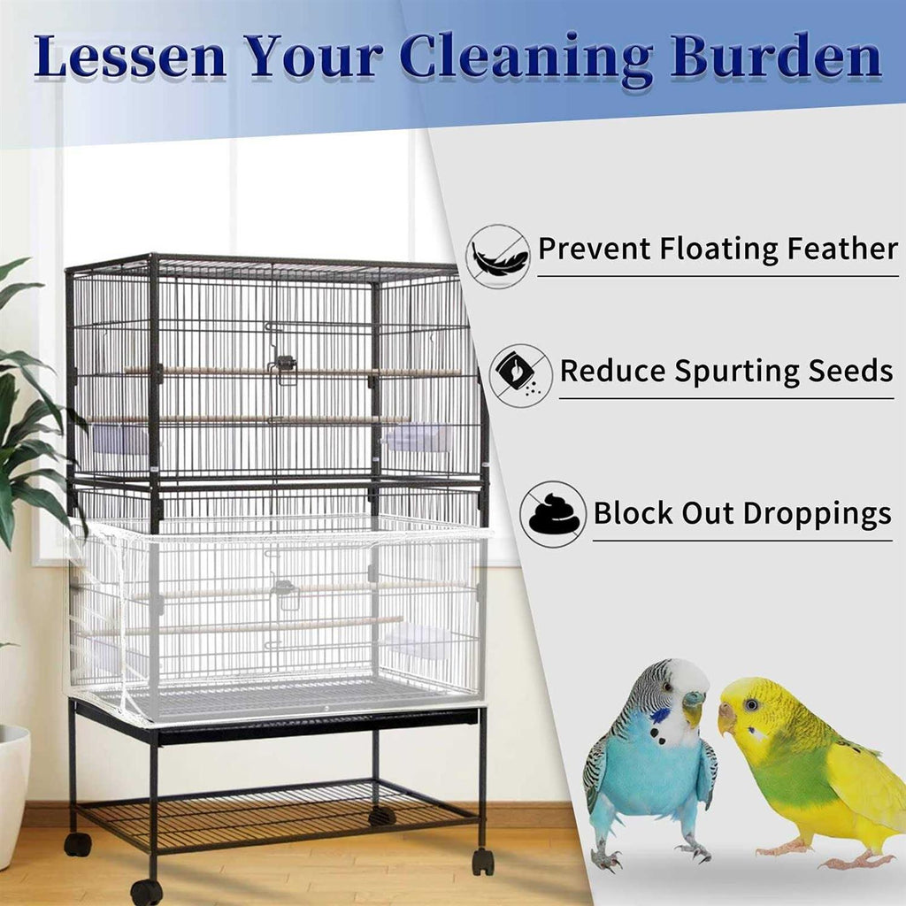 Large Adjustable Soft Nylon Mesh Bird Cage Cover O314861