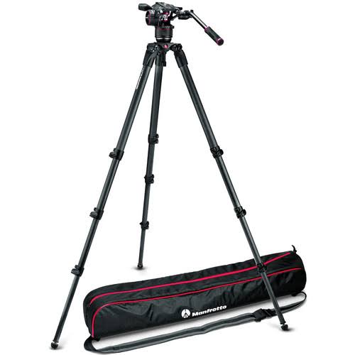 Carbon Fiber Single-Leg Tripod and Fluid Video Head L13094