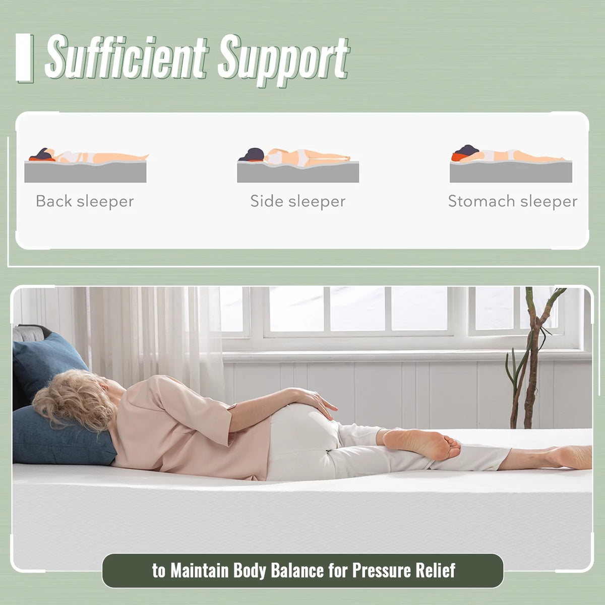 10 Inch Memory Foam Twin Mattress with Removable Cover X7024