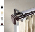 Mahogany Double Curtain Rod 66-120 inches Y175