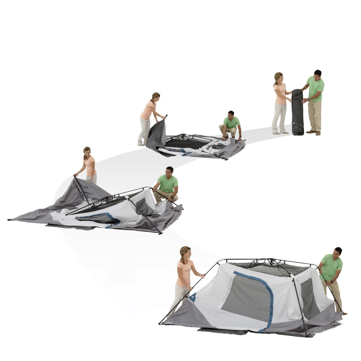 6-Person Instant Cabin Tent with LED Light Q566