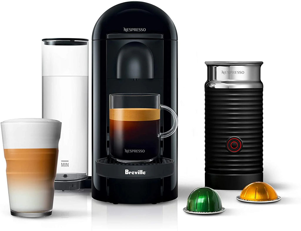 Ink Black Coffee and Espresso Machine with Milk Frother F841483