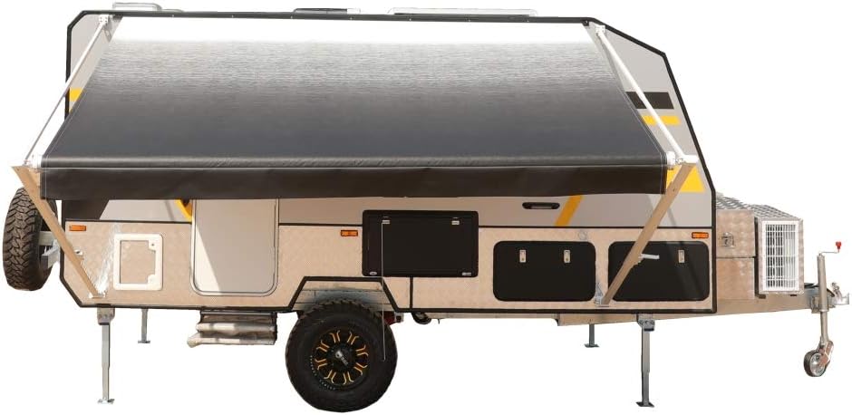 Blue Fade 13 x 8 Ft Retractable RV Trailer Awning C901389