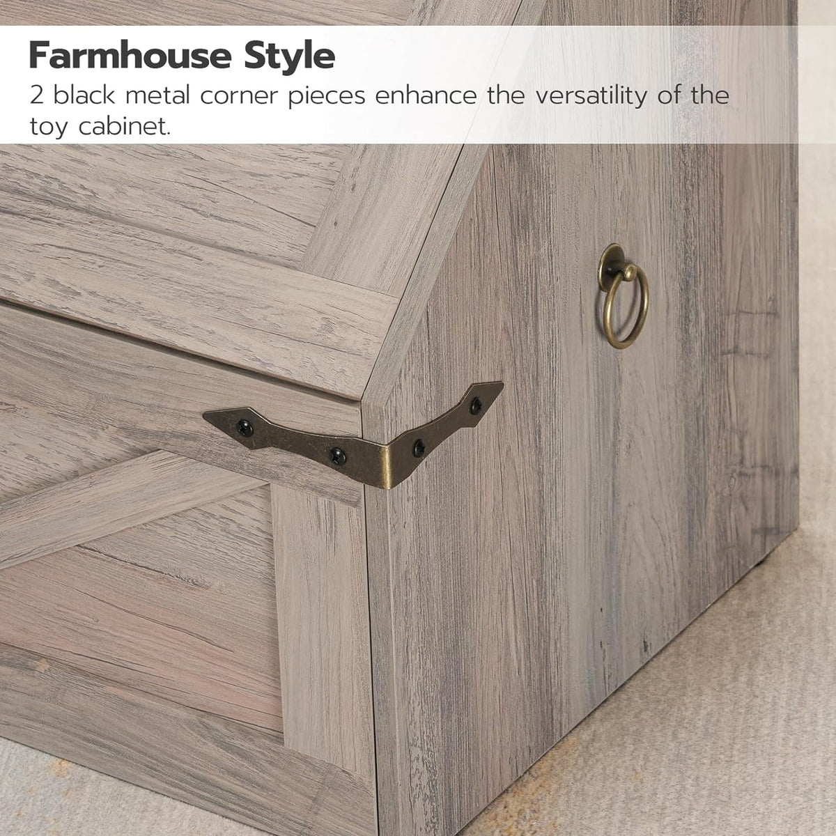 Wooden Storage Chest with Flip Top J4521