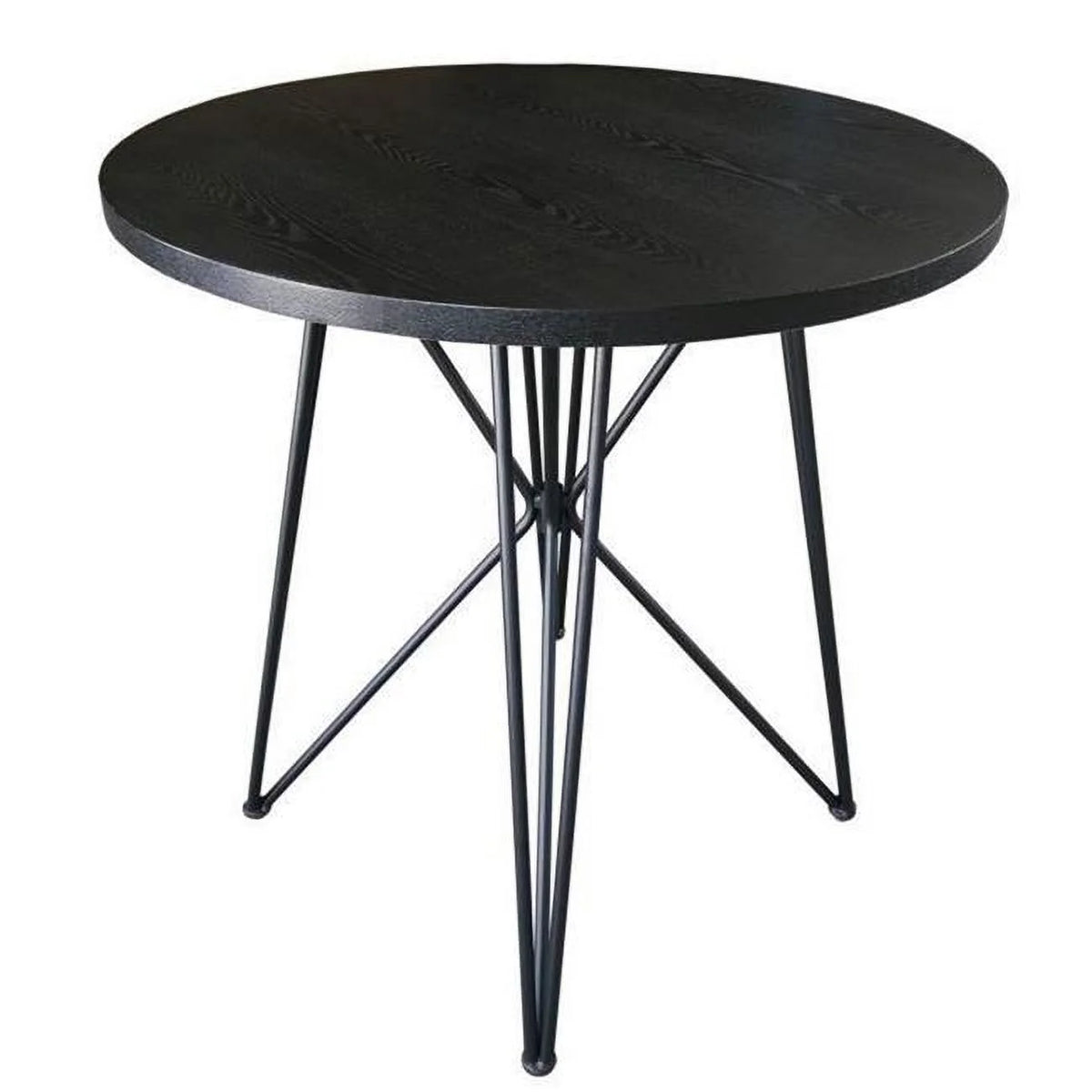 Black Wood Grain Round Dining Table E89290